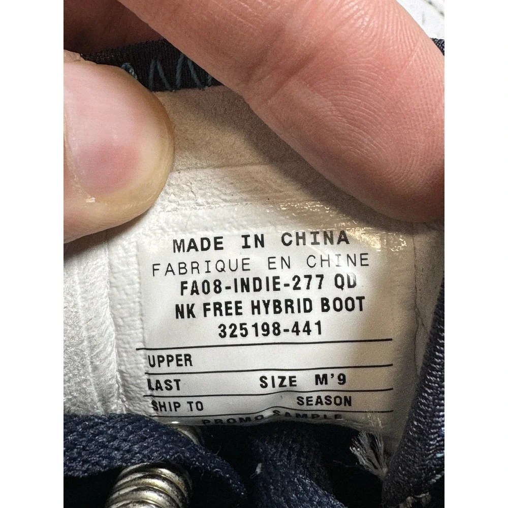 NIKE FREE HYBRID BOOT‎ White Blue Size 9 Rare Shoes Sneakers Sample